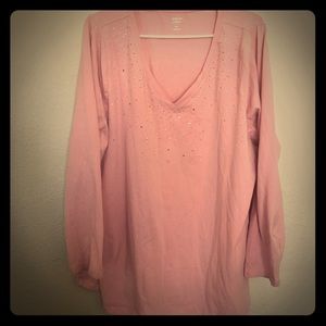 Pink beaded top by Avenue